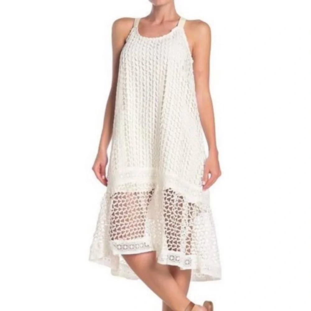 Crochet High/Low Midi Dress Size Small - Picture 1 of 11